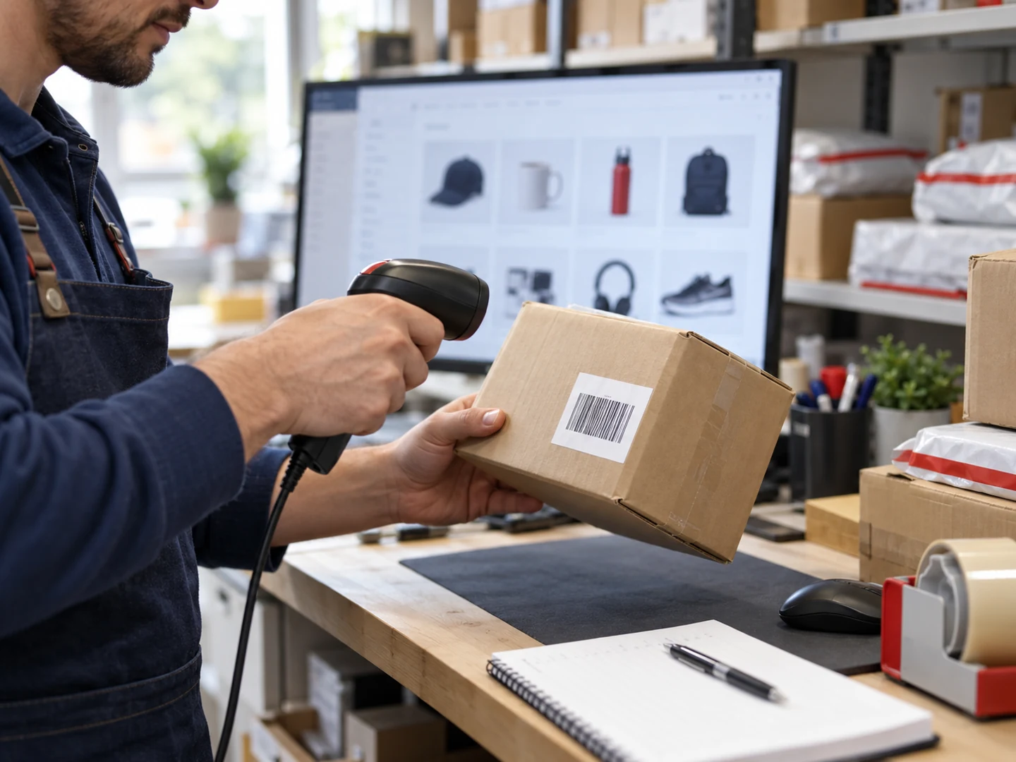 Illustration of marketplace order and parcel management